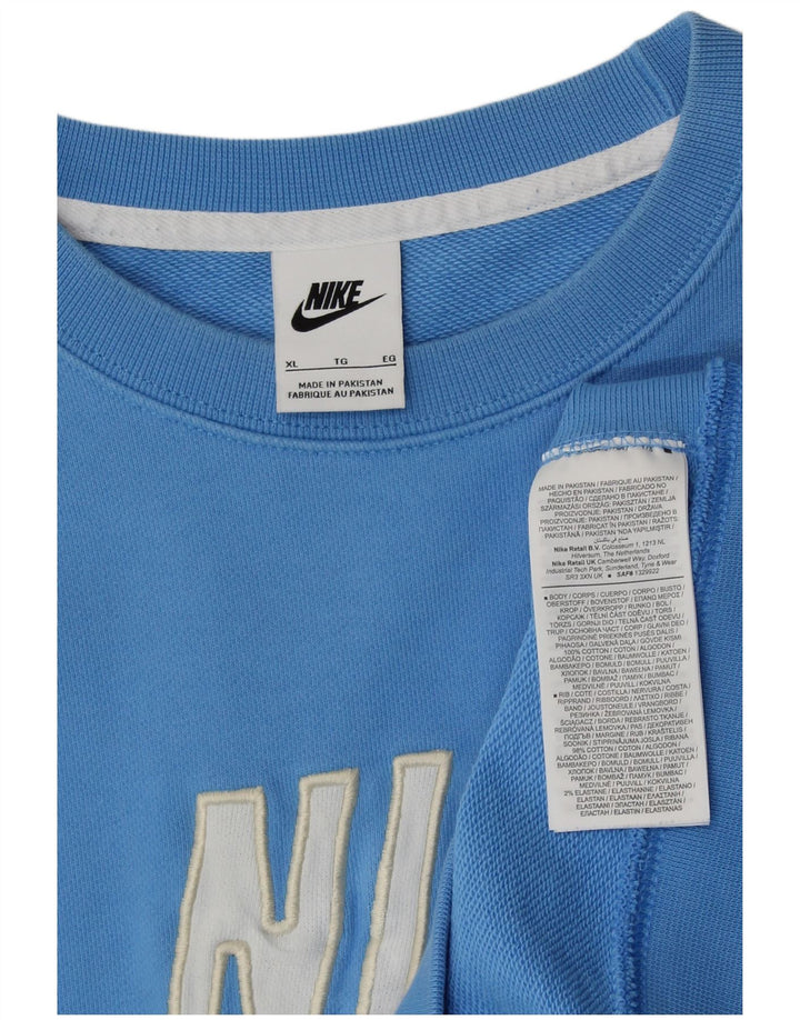NIKE Homme Sweat Graphique Pull XL Bleu Coton