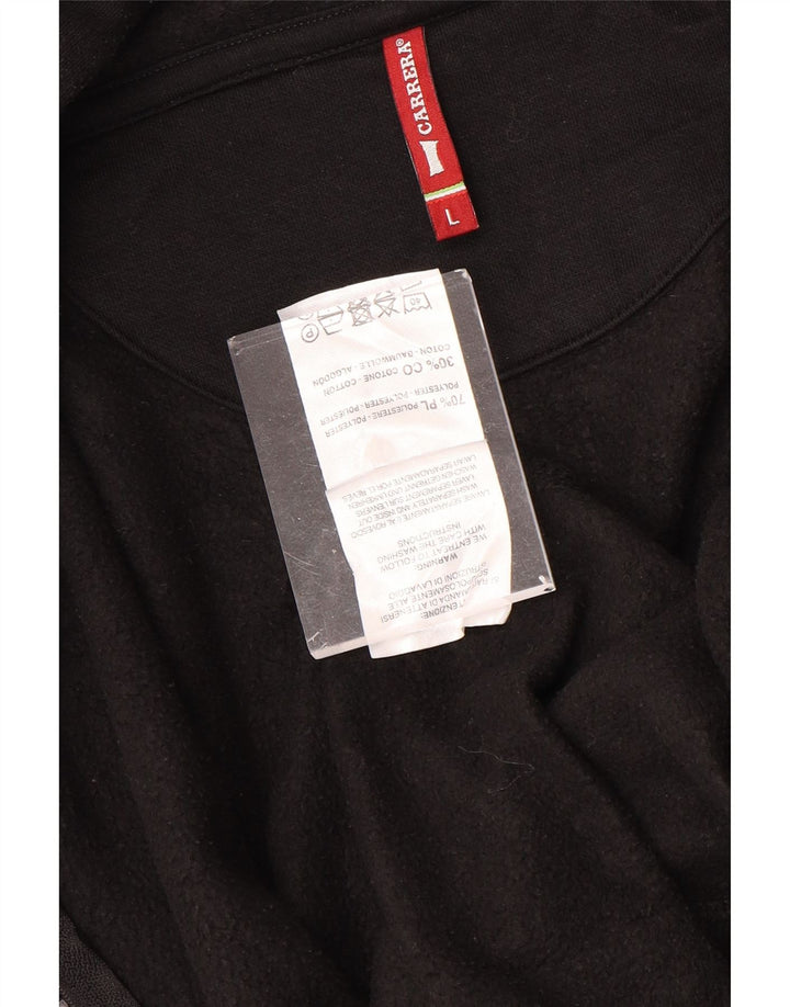 CARRERA Pull à capuche zippé pour homme Large Noir Polyester