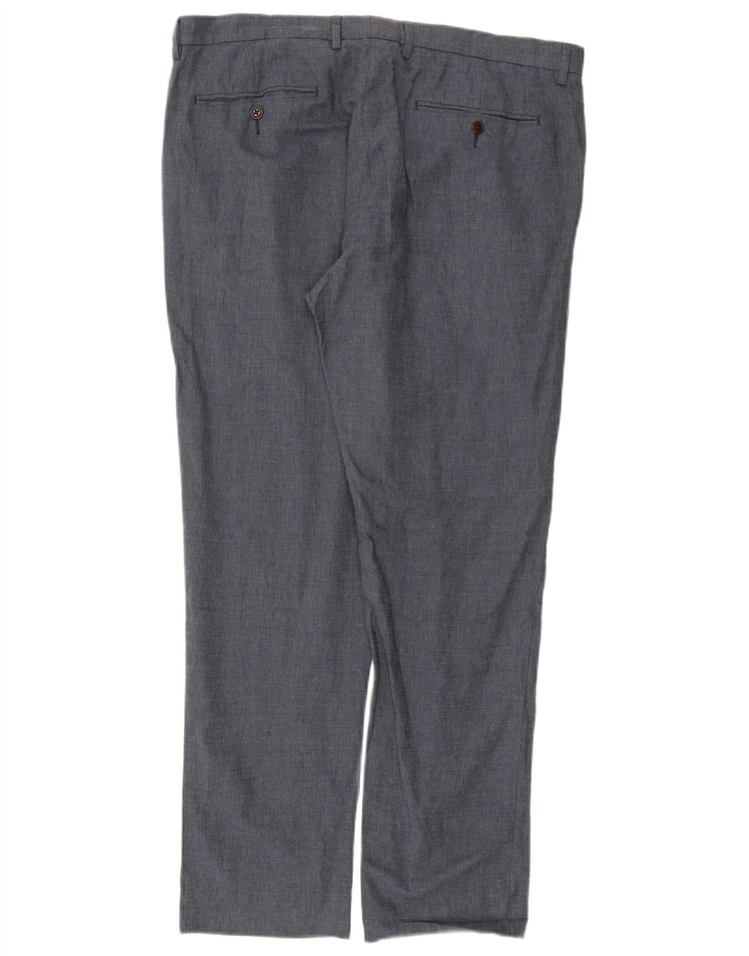 J. CREW Pantalon de Costume Droit BOWERY Homme W36 L32 Lin Bleu Marine