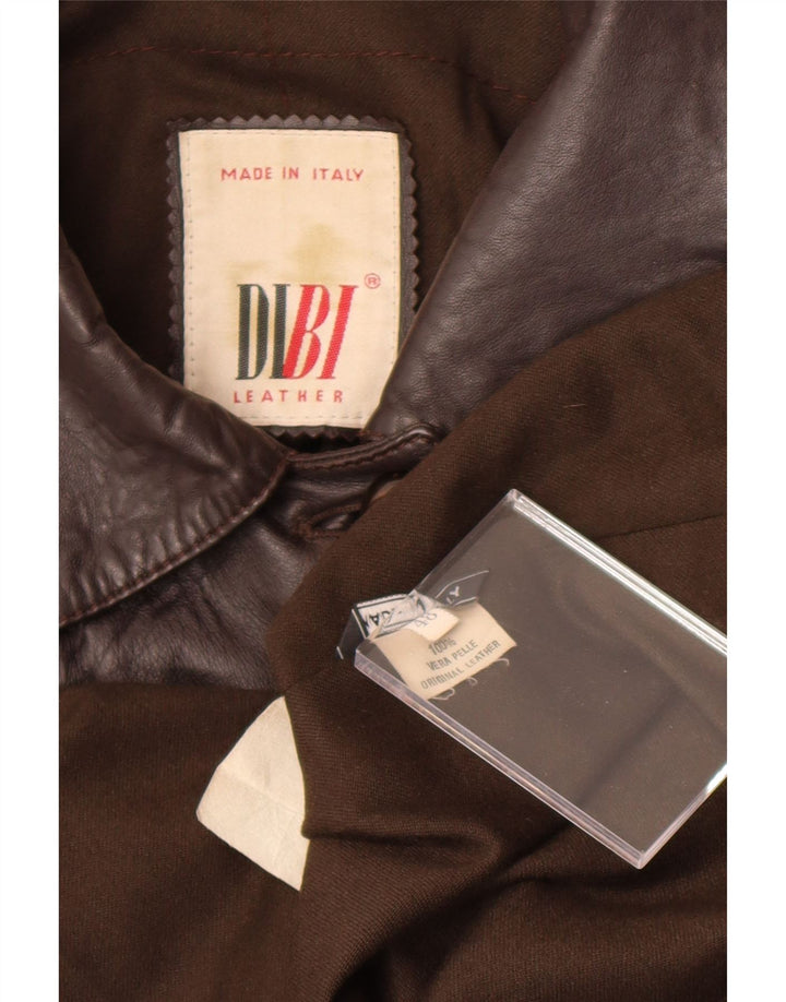 Manteau en cuir femme Dibi IT 48 XL cuir marron