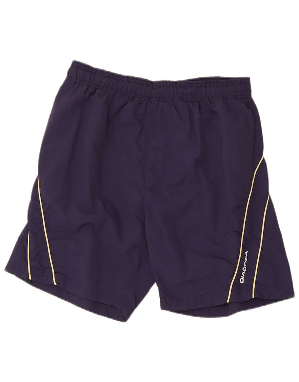 Diadora Short de Sport Homme Large Bleu Marine Polyamide