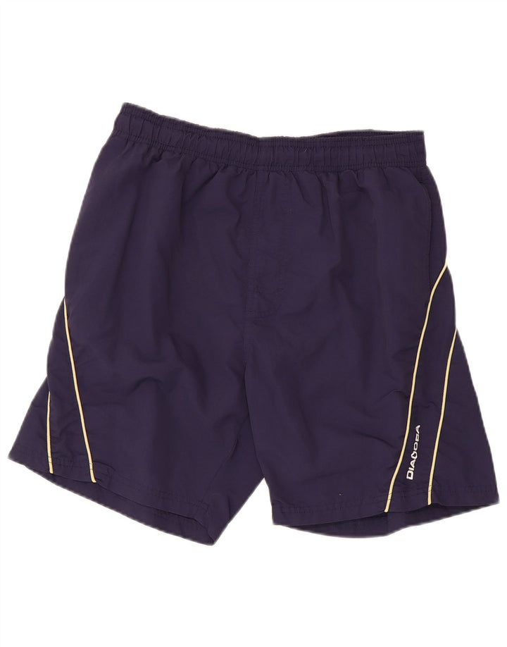 Diadora Short de Sport Homme Large Bleu Marine Polyamide