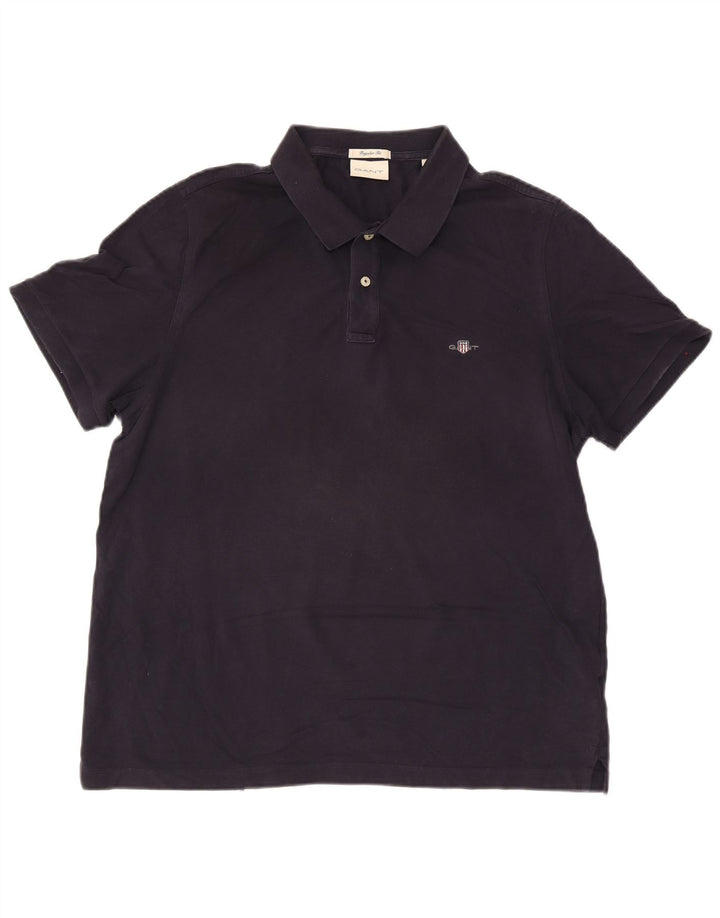 Gant Polo Homme 2XL Bleu Marine Coton