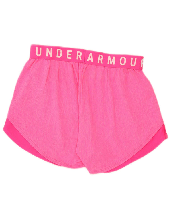 Under Armour Short de Sport Graphique Femme UK 6 XS Rose Polyester