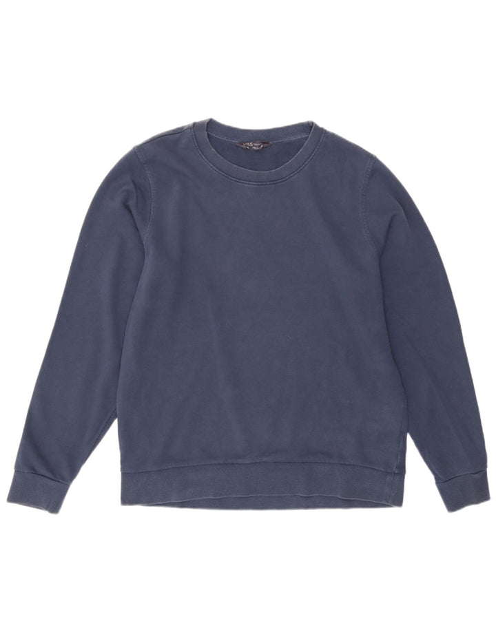 Marks & Spencer Sweat-shirt pour femme UK 14 Large Bleu marine Coton