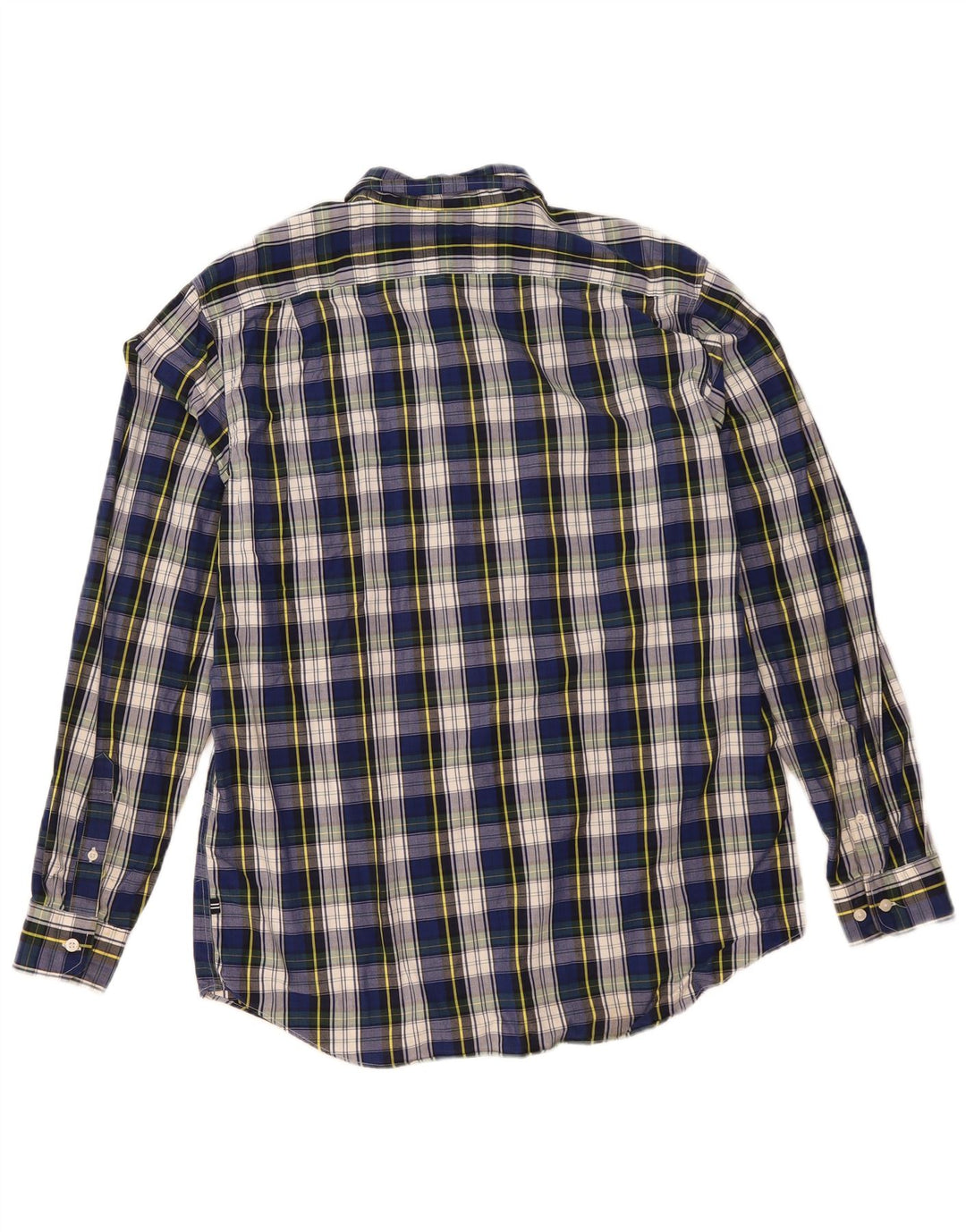 Nautica Chemise Homme Grand Carreau Bleu Marine Coton