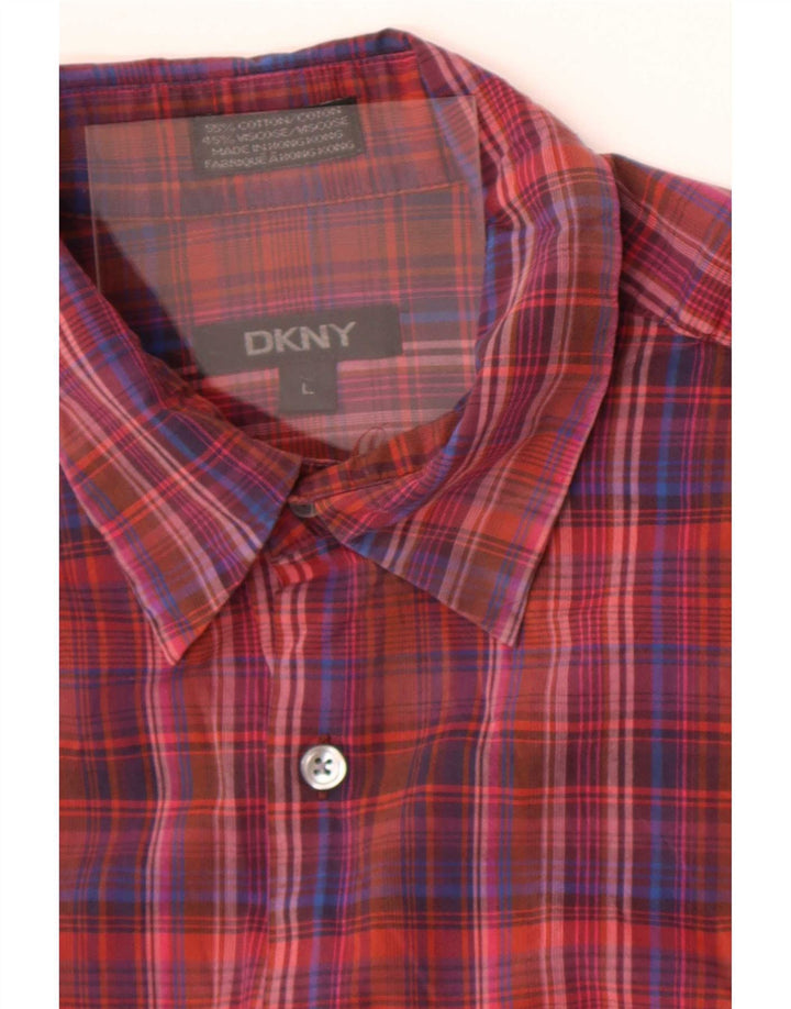 Dkny Chemise Homme Grand Carreau Rouge Coton