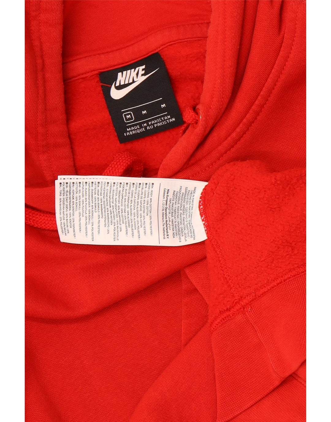 NIKE Pull à capuche pour homme en coton rouge moyen