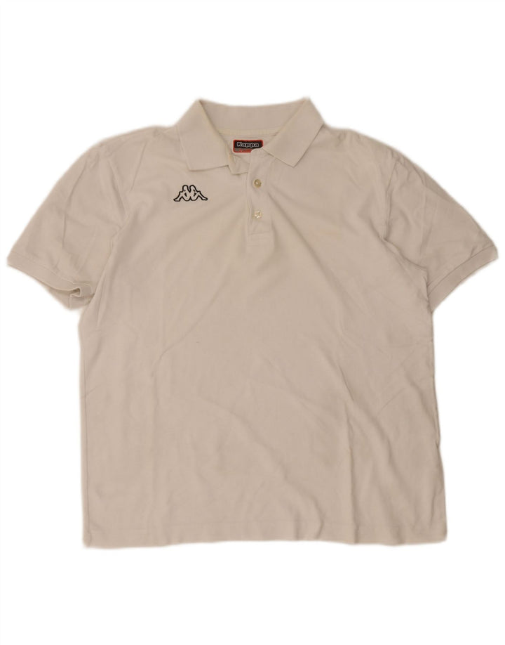 Kappa Polo Homme XL Blanc Coton