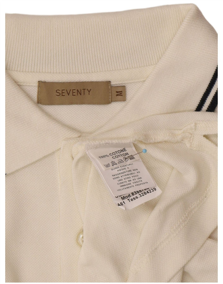 SEVENTY Polo Homme Blanc Cassé Moyen Coton