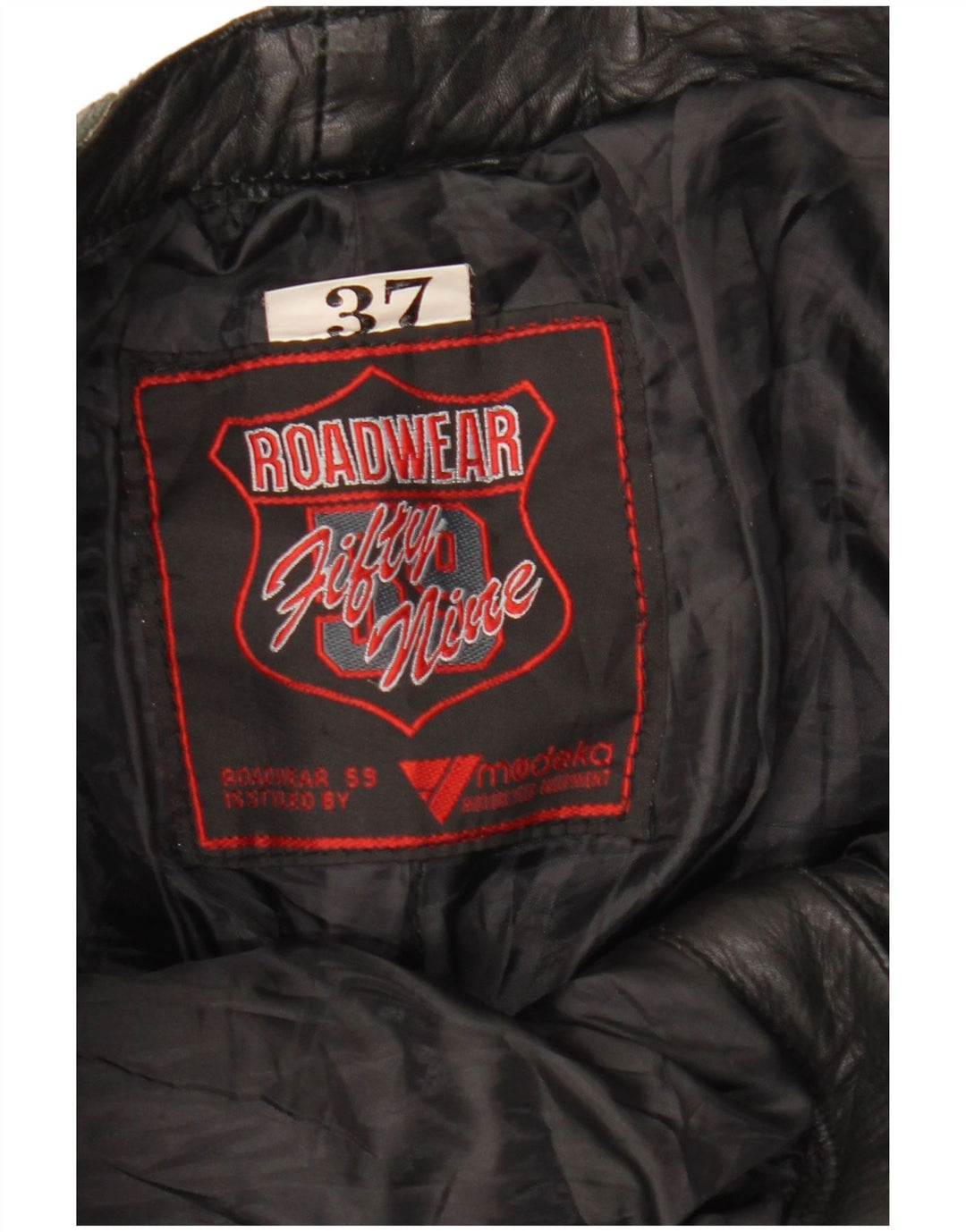 MODEKA Pantalon droit en cuir pour homme W37 L33 Cuir noir