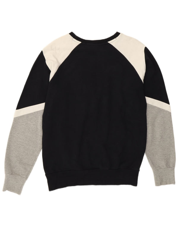 Ellesse Sweat-shirt graphique pour femme UK 10 Small Noir Colourblock