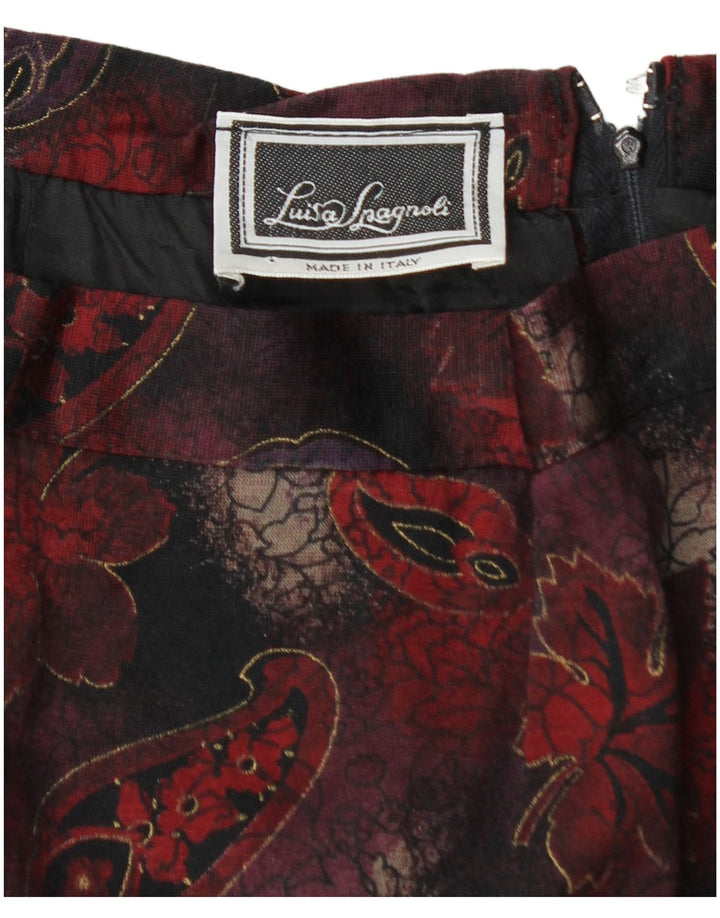 LUISA SPAGNOLI Jupe Crayon Femme W28 Bordeaux Moyen Paisley