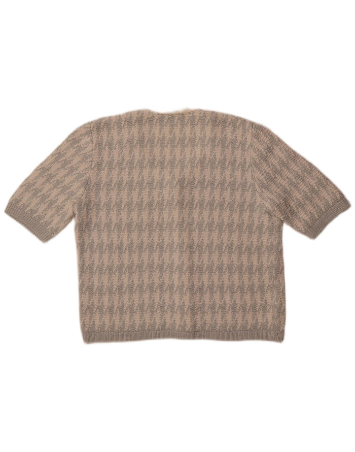 Giesswein Cardigan Femme Pull EU 38 Pied-de-Poule Blanc Moyen