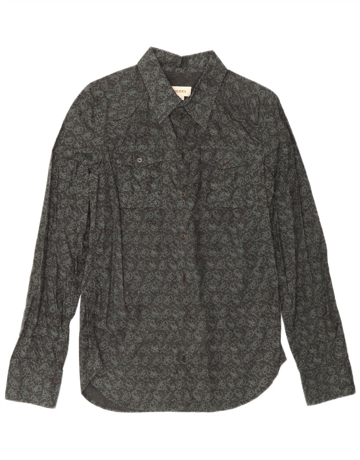 Diesel Chemise Homme Noir Moyen Paisley Coton