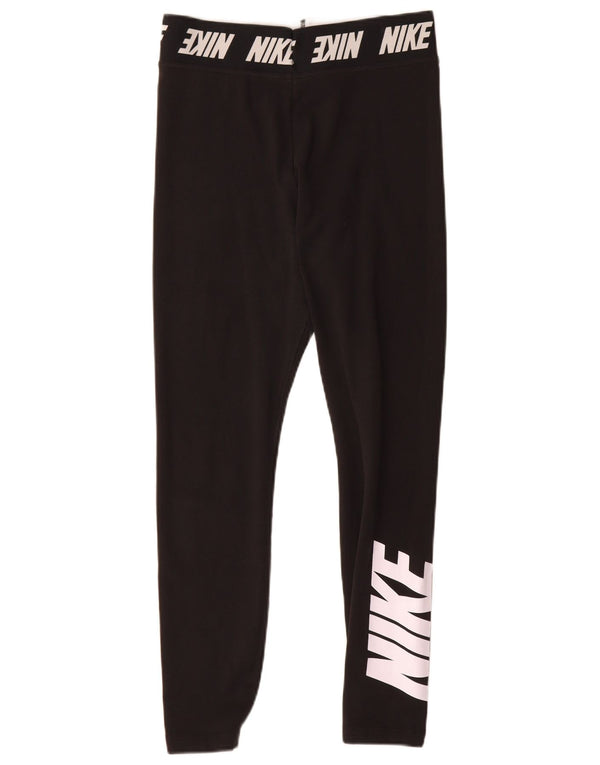 Nike Leggings graphiques pour femmes UK 12 coton noir moyen