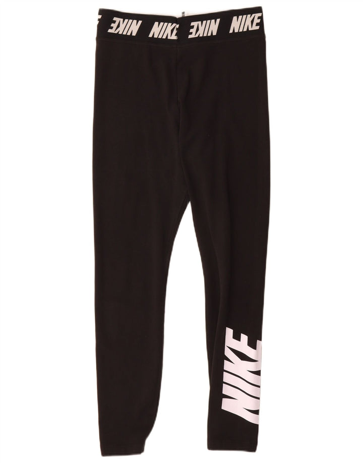 Nike Leggings graphiques pour femmes UK 12 coton noir moyen