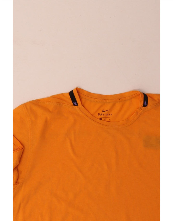 NIKE T-shirt Dri Fit pour homme en coton orange moyen