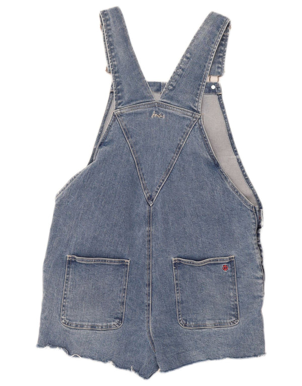 Joules Womens Dungarees Denim Shorts UK 10 Small W36 Blue Cotton