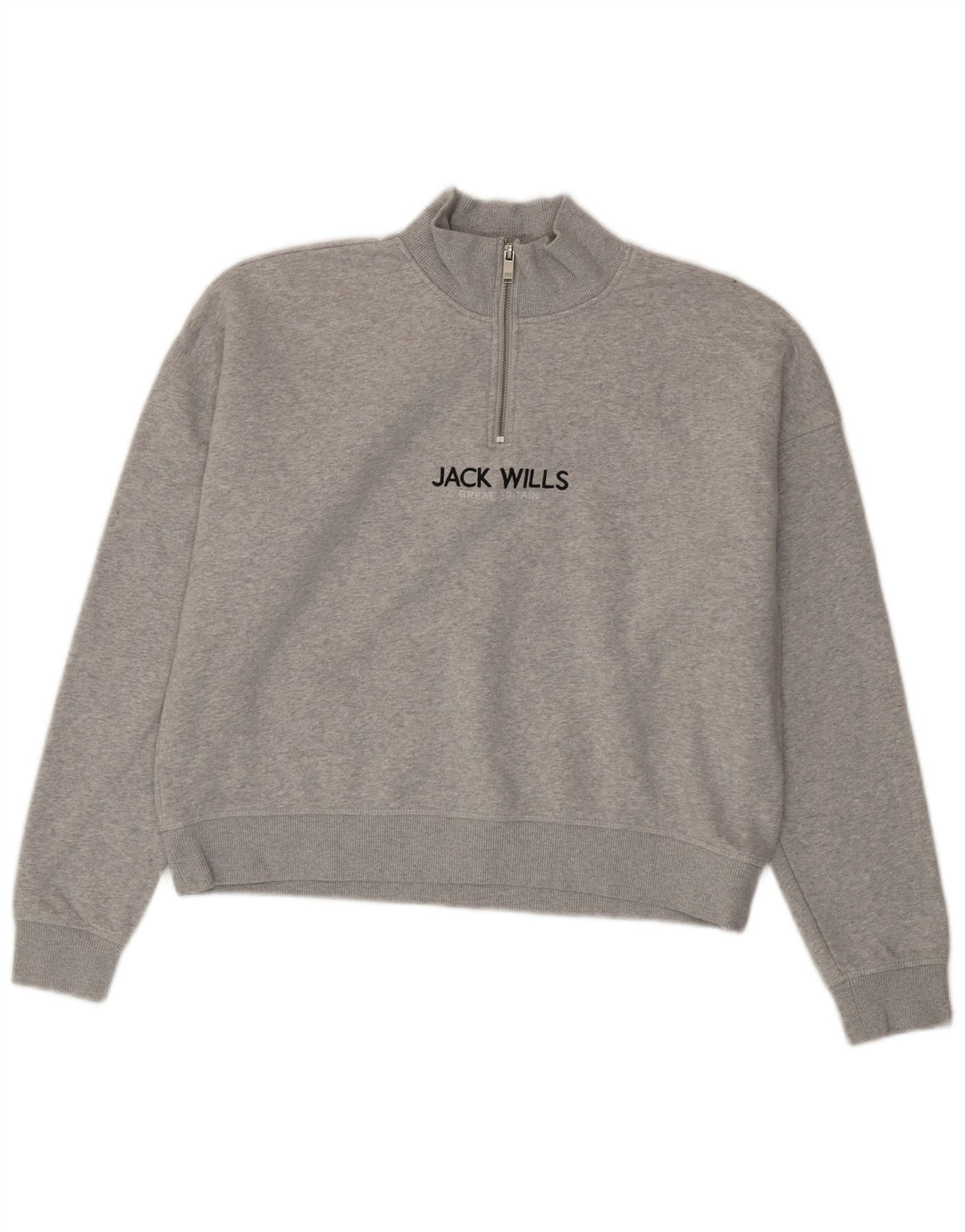 Jack Wills Sweat-shirt graphique surdimensionné pour femme UK 12 Gris moyen