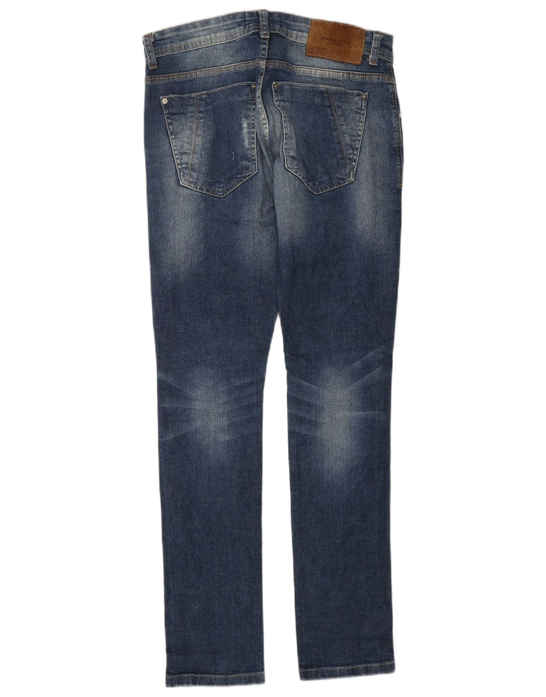 ZARA Jean slim vieilli pour homme EU 38 Small W30 L32 Bleu