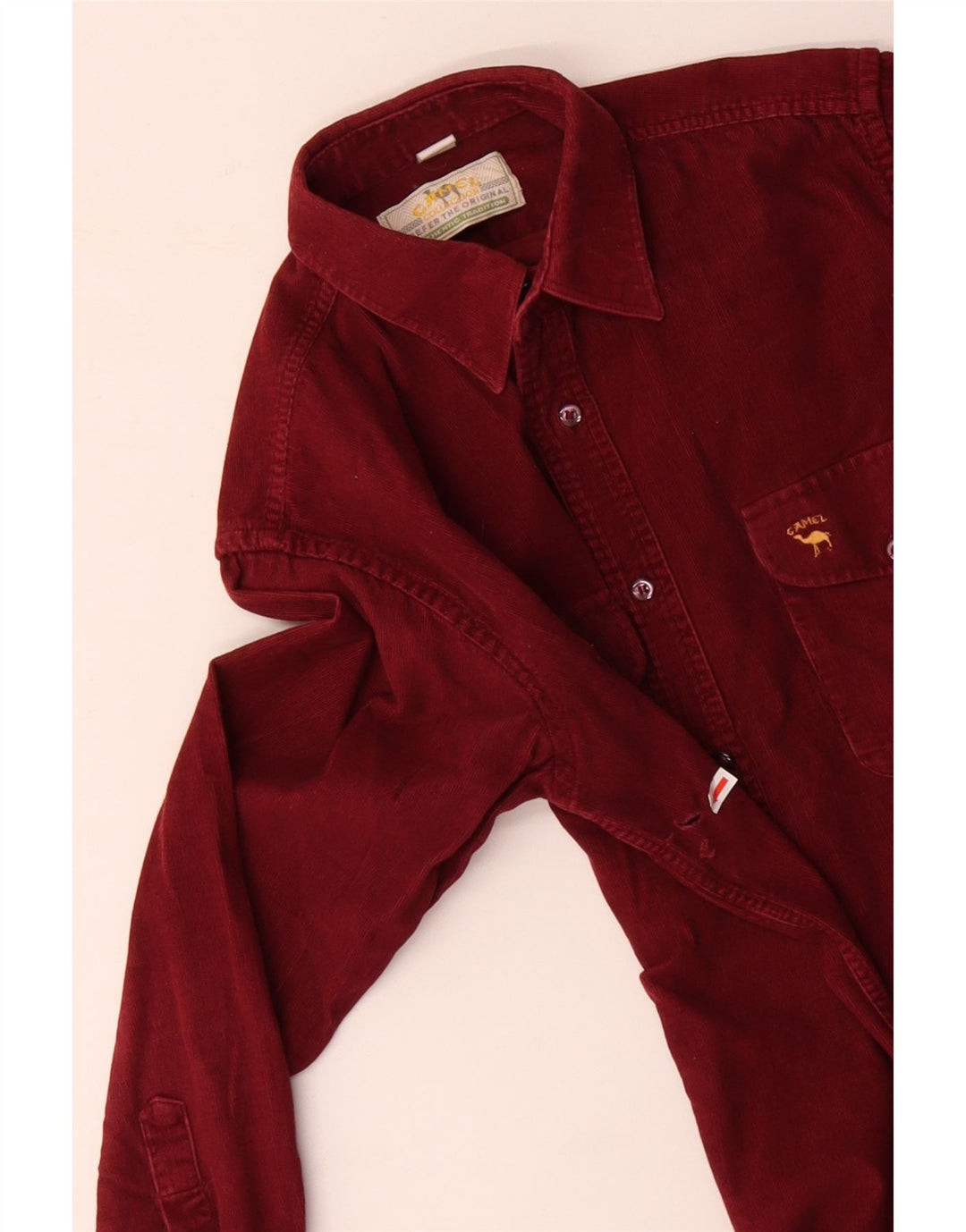 CAMEL ACTIVE Chemise Velours Côtelé Homme Rouge Moyen Coton