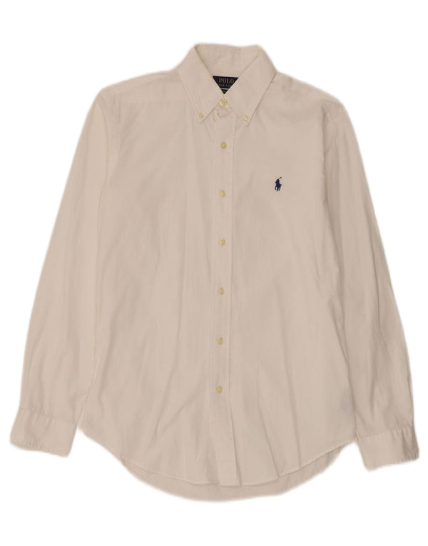 Polo Ralph Lauren Mens Custom Fit Shirt Small White Cotton