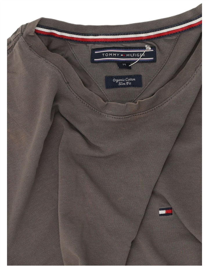 Tommy Hilfiger T-Shirt Slim Fit Homme Gris Moyen Coton