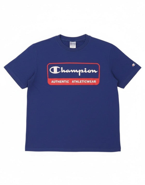 Champion T-Shirt Graphique Homme Petit Bleu Marine