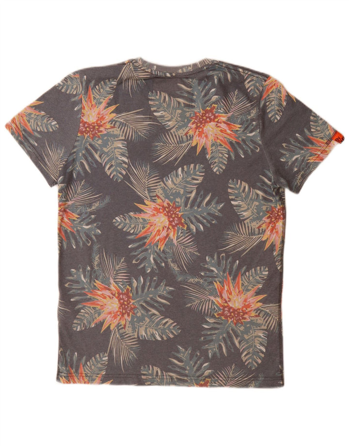 Superdry T-Shirt Graphique Homme Grand Gris Floral Polyester