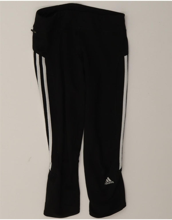 Adidas Climalite Capri Leggings UK 8 Small Noir Polyester