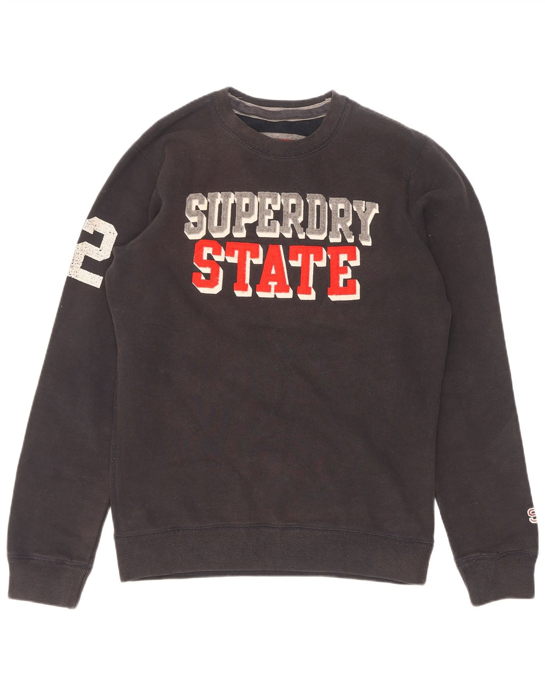 Superdry Sweat-shirt graphique pour homme en coton noir Small