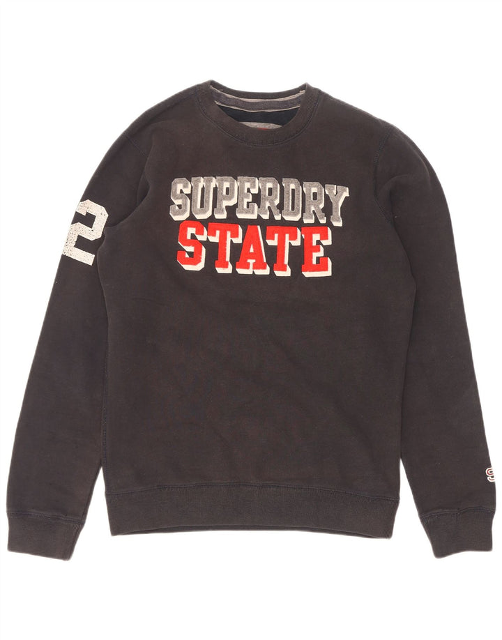 Superdry Sweat-shirt graphique pour homme en coton noir Small
