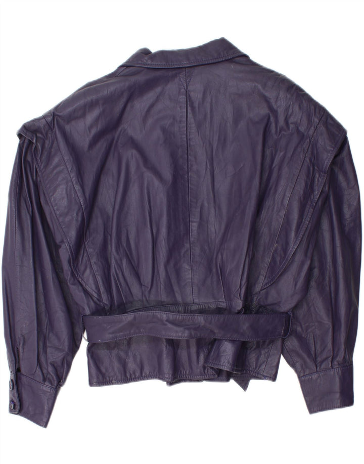 veste en cuir femme vintage EU 42 Grand cuir violet