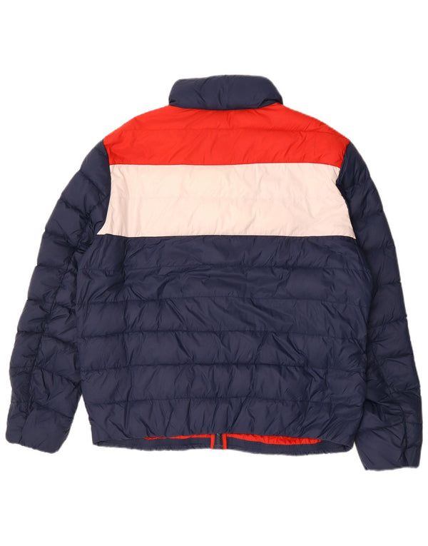 Tommy Hilfiger Veste matelassée pour hommes UK 44 2XL Bleu Colorblock Polyamide