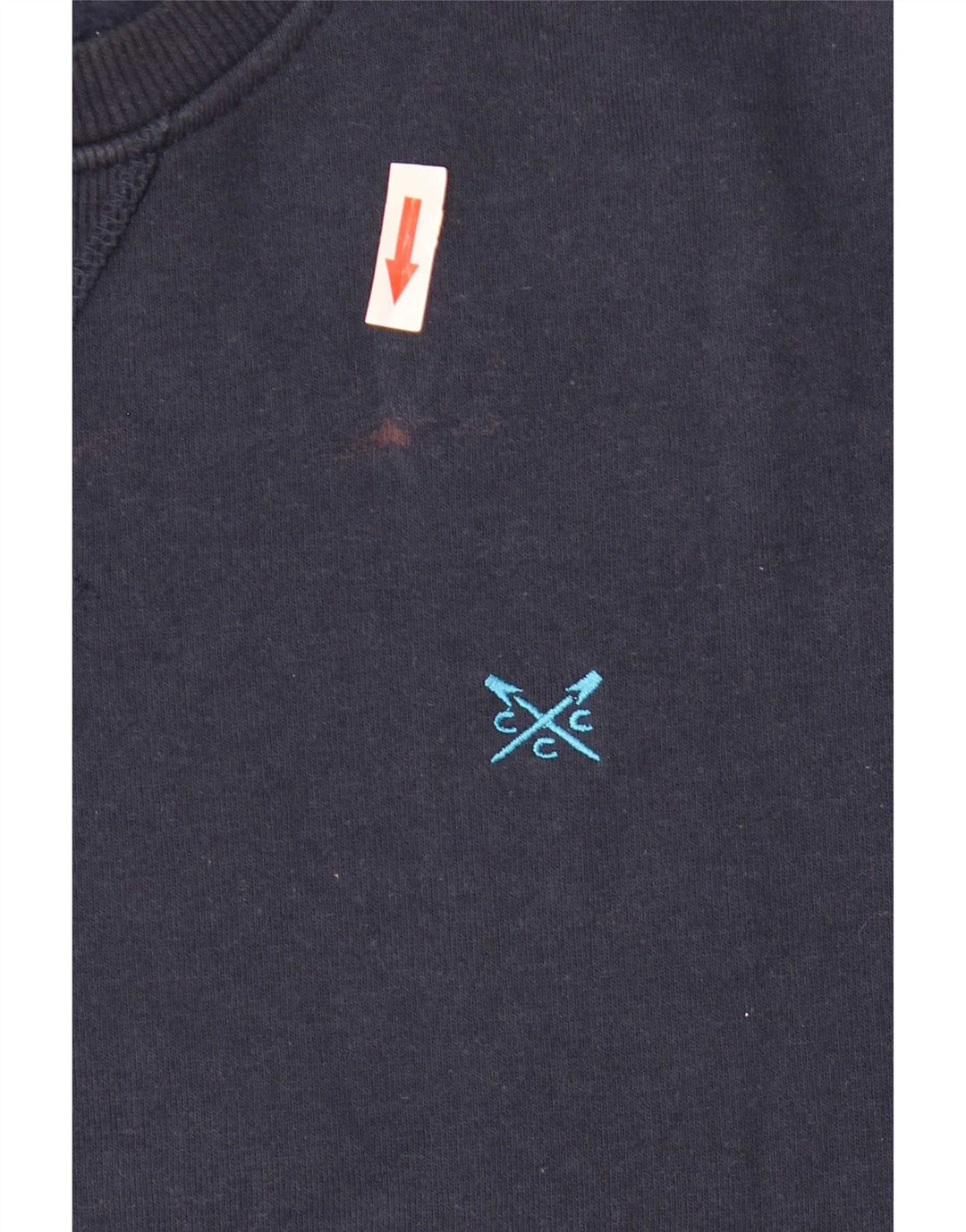 Crew Clothing Sweat-shirt pour homme en coton bleu marine Taille L