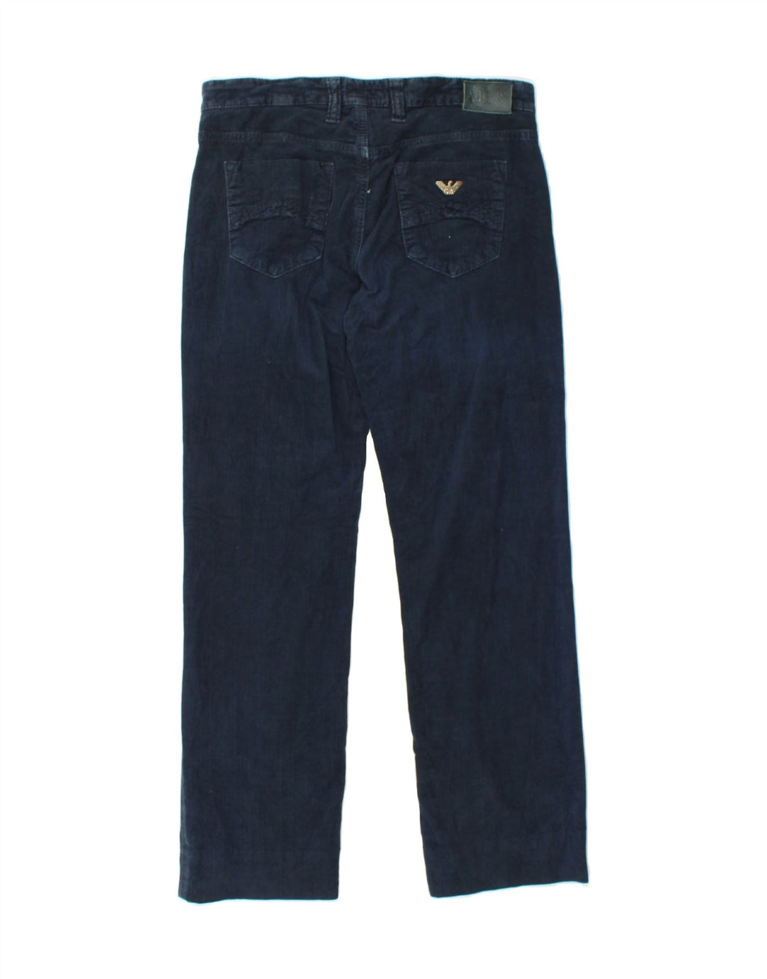 ARMANI Womens Straight Jeans W28 L27 Navy Blue Cotton Vintage Armani and Second-Hand Armani from Messina Hembry 