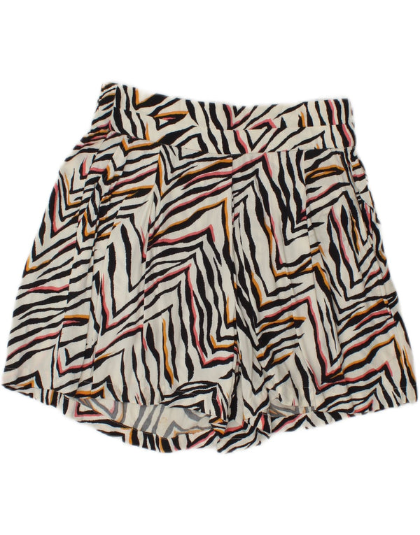 Marks & Spencer Short décontracté pour femme UK 8 Small W28 Blanc imprimé animal