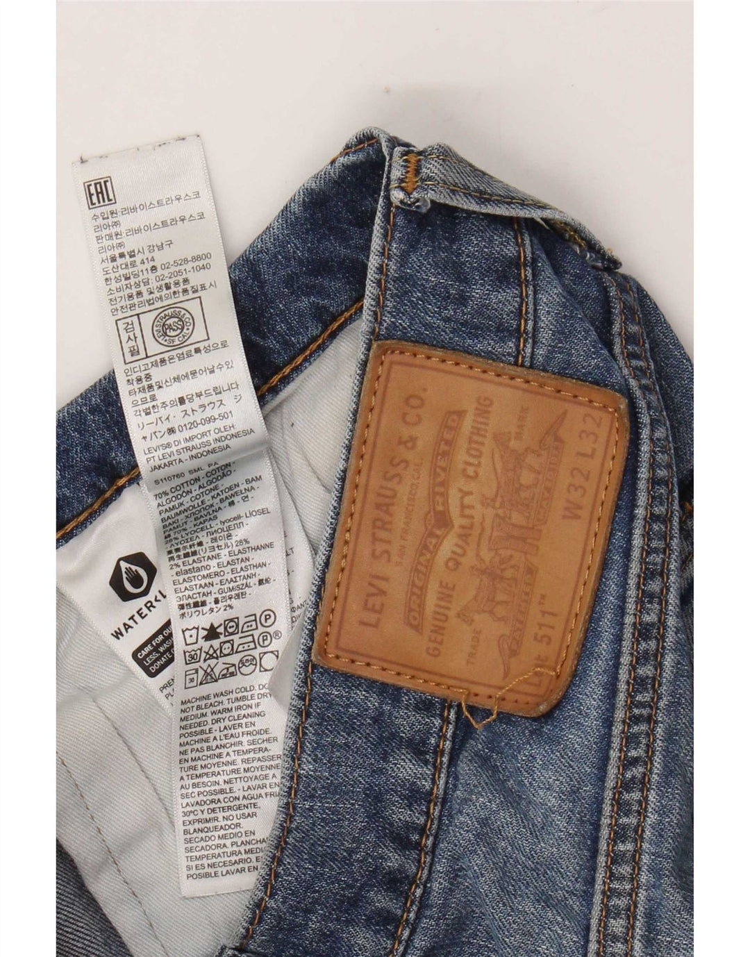 Levi's Jean Slim 511 Homme Bleu W32 L32 Coton