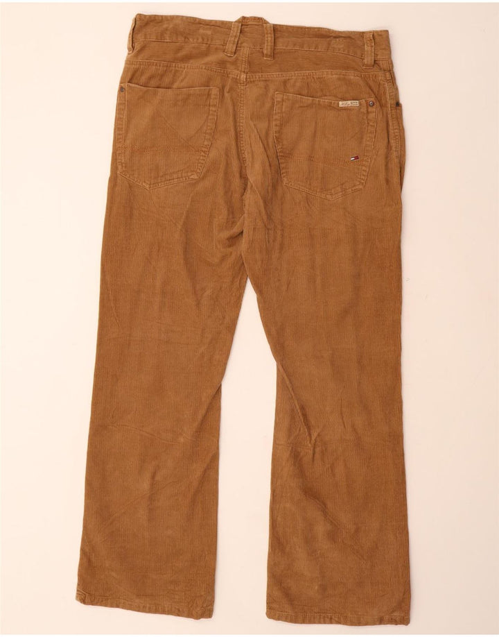 TOMMY HILFIGER Pantalon Bootcut En Velours Côtelé Homme W36 L32 Marron Coton