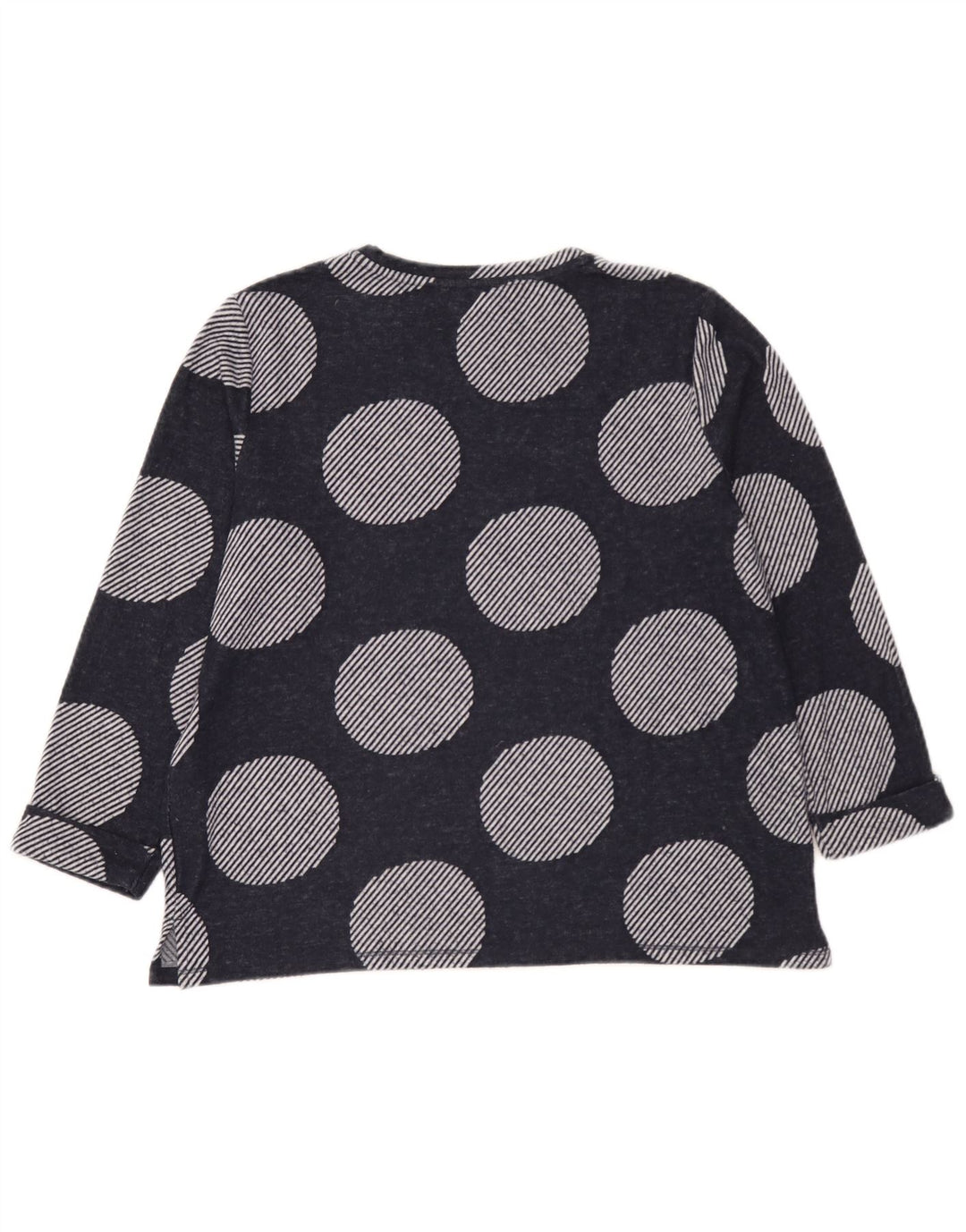 Marks & Spencer Haut à manches 3/4 pour femme UK 14 Grand pois bleu marine