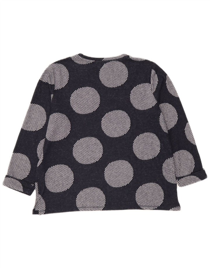 Marks & Spencer Haut à manches 3/4 pour femme UK 14 Grand pois bleu marine