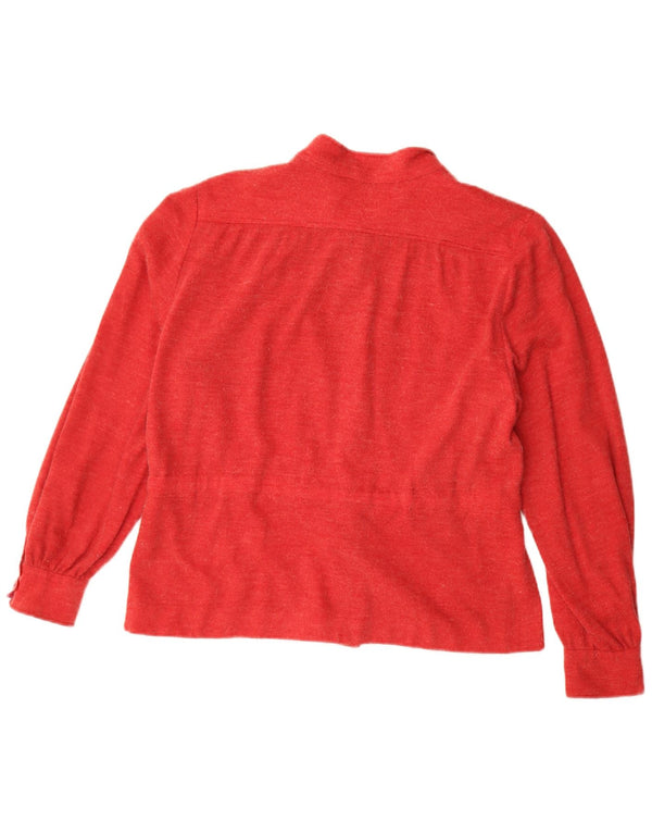 Veste Bomber Femme Vintage UK 16 Grand Rouge