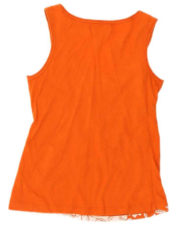 Zara Womens Graphic Débardeur UK 12 Medium Orange Floral