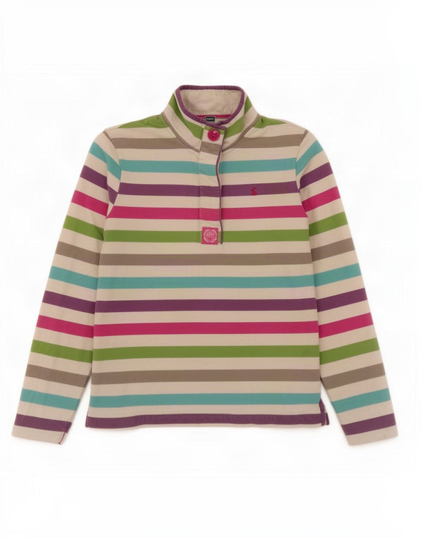 Joules Sweatshirt Jumper UK 12 Medium Multicolore Rayé Femme