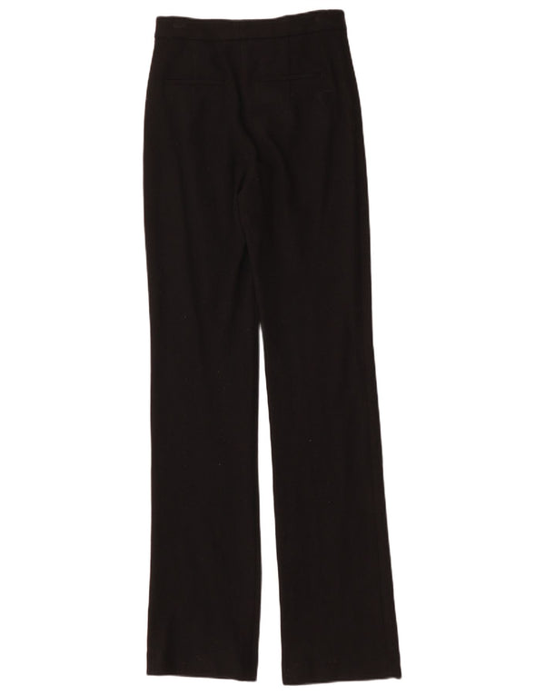 Massimo Dutti Pantalon Chino Droit Femme EU 34 2XS W24 L34 Laine Noir