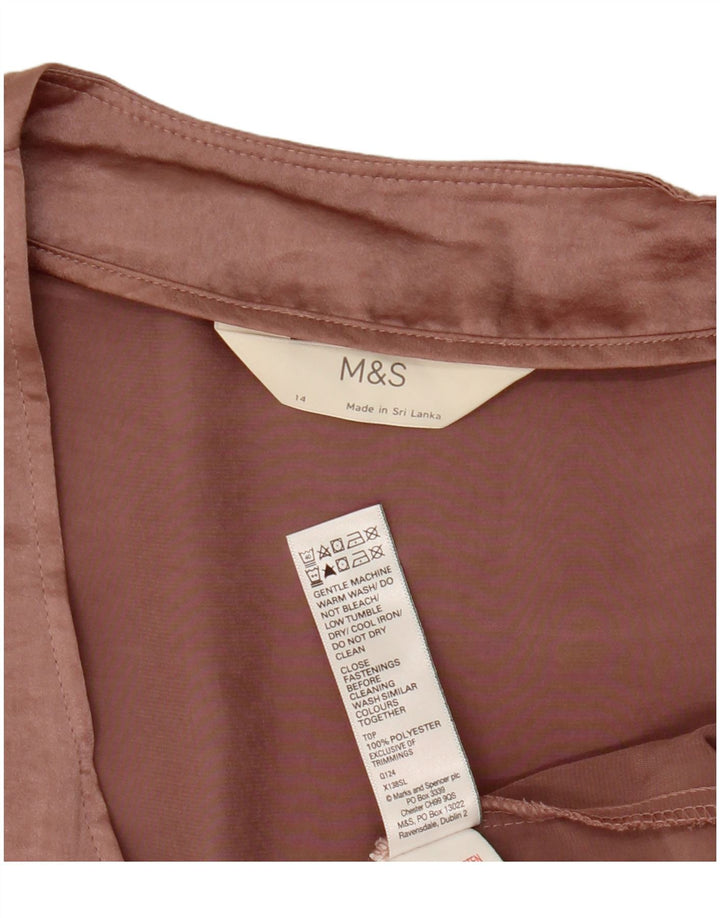 Marks & Spencer Chemisier sans manches pour femme UK 14 Large Rose Polyester