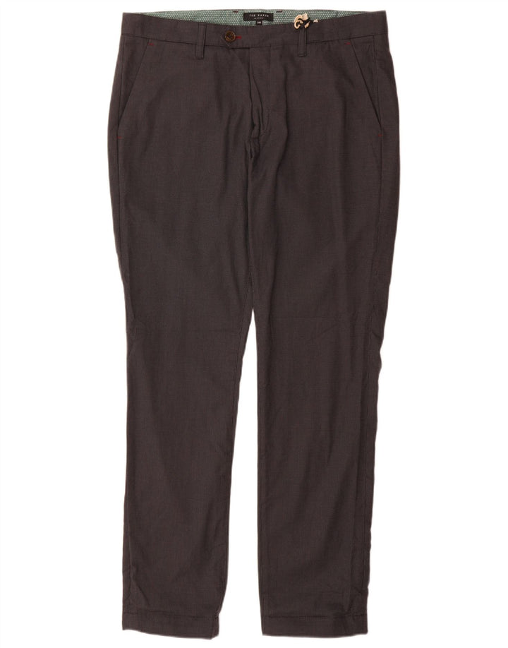 Ted Baker Pantalon de Costume Slim Homme W34 L32 Gris Coton
