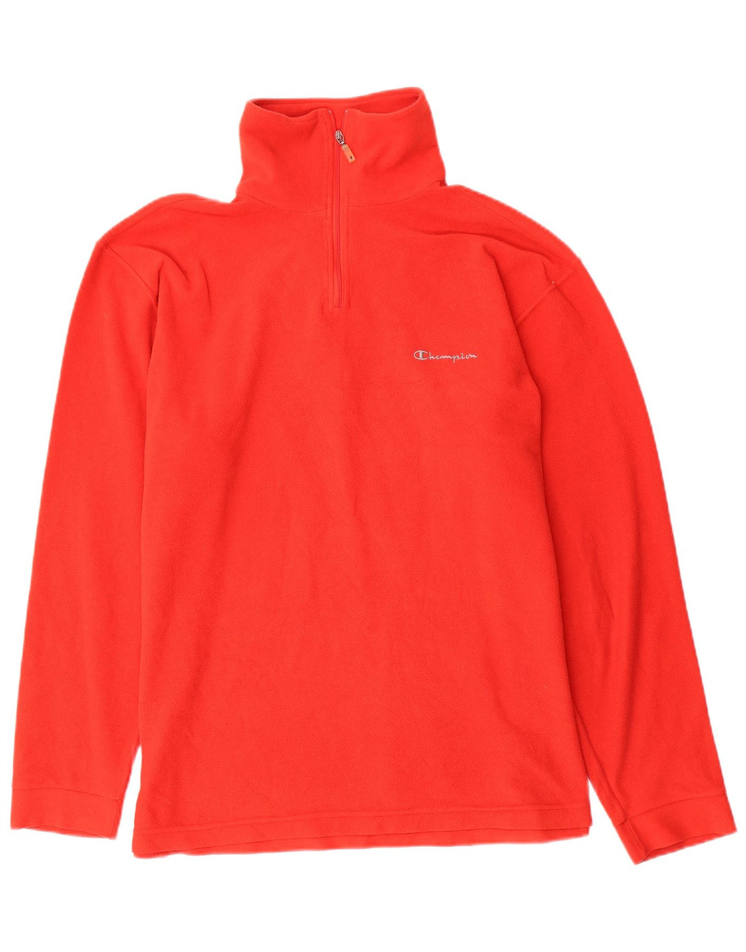 CHAMPION Pull Polaire Col Zippé Homme XL Rouge Polyester