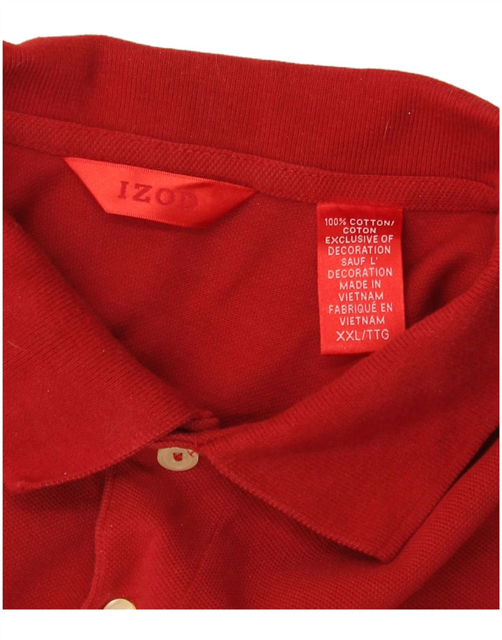 Izod Polo Homme 2XL Rouge Coton